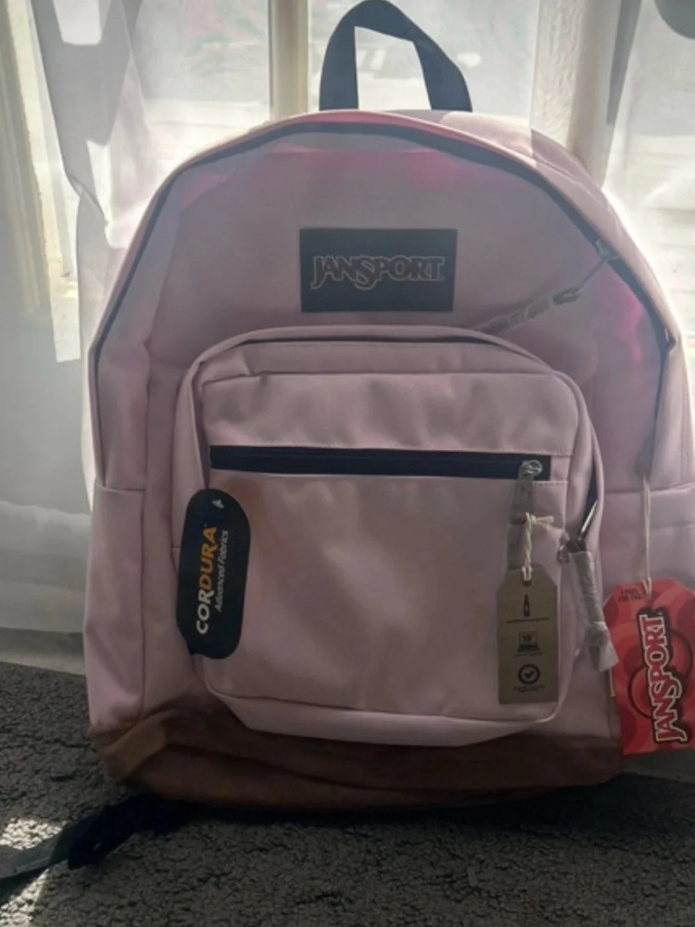 Pink Nylon Tote with Interior Organizer